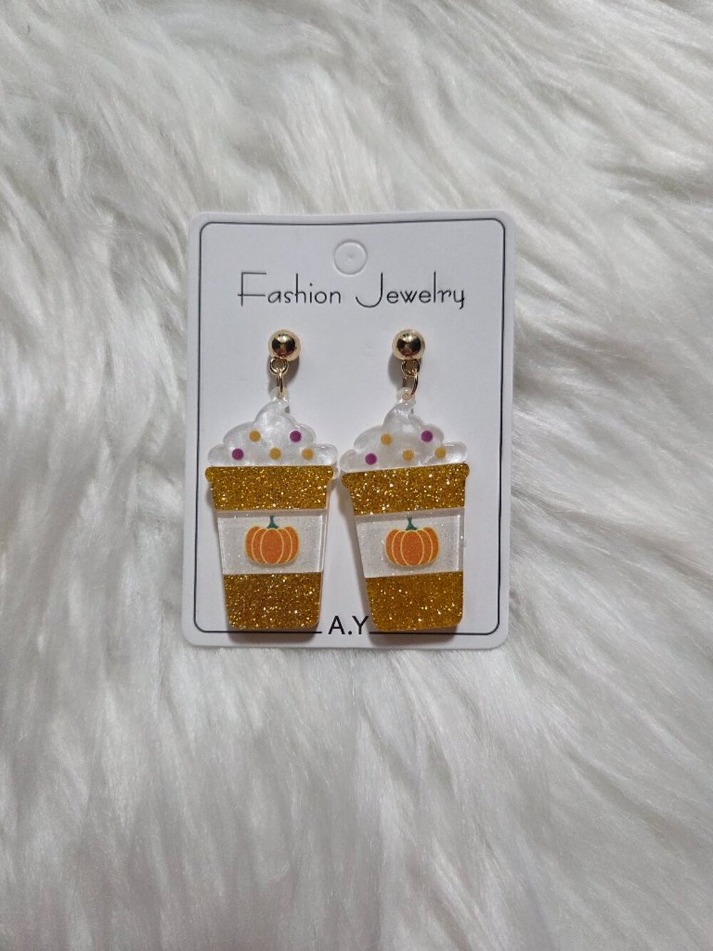 Pumpkin Spice Latte Earrings